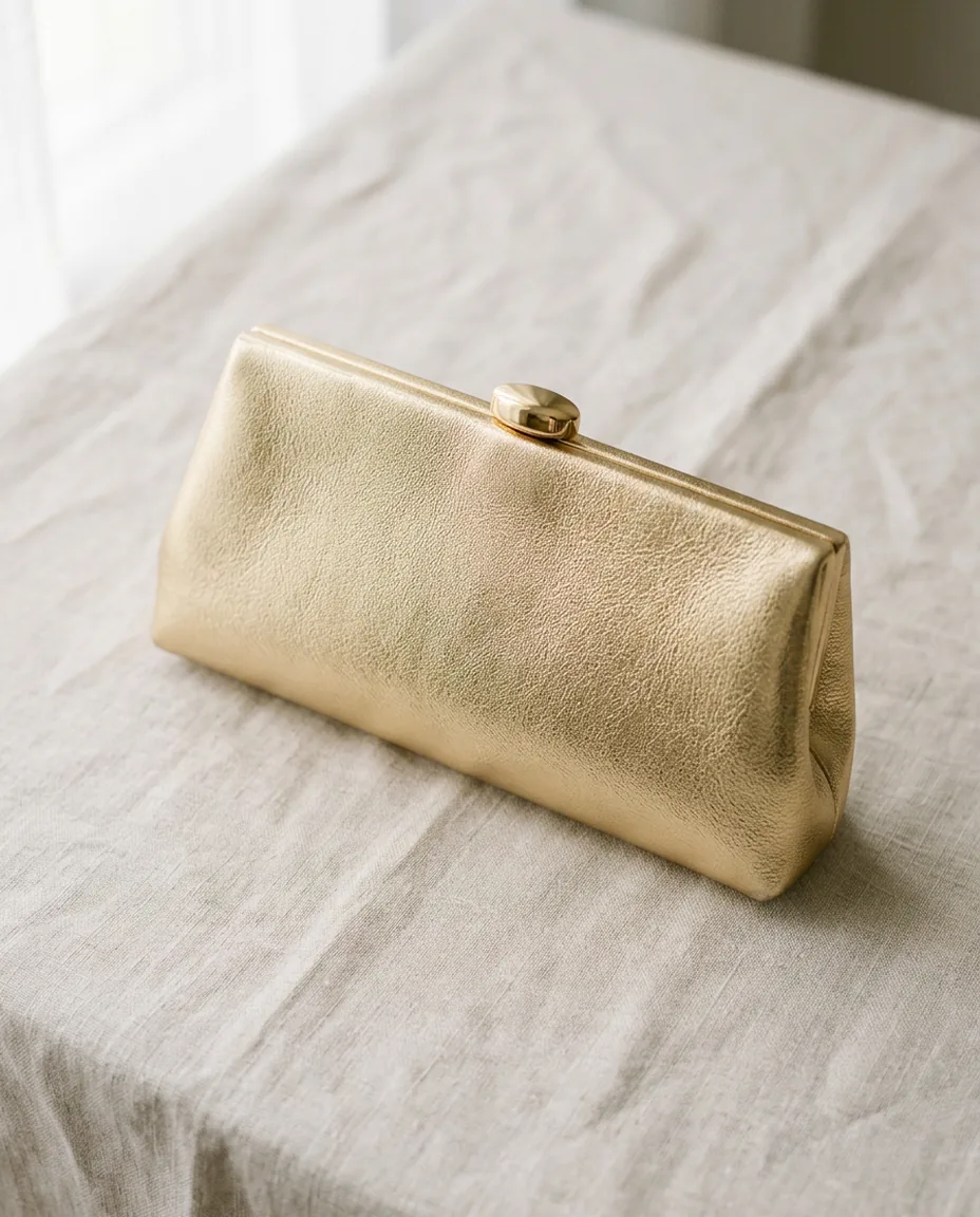 Clutch dorado para eventos especiales