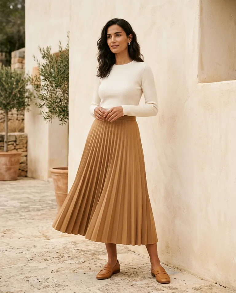 Falda Plisada Midi